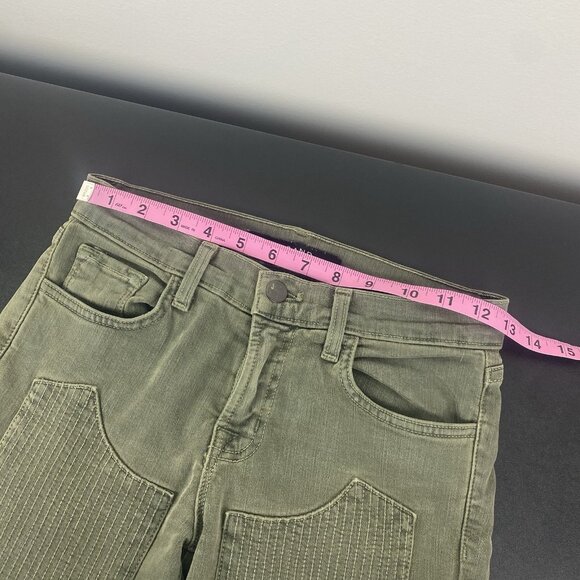 J Brand Women's Vin Mantis Moto Jeans Size 25 Olive Green - Picture 6 of 9